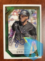 2021 Topps Gallery Lewin Diaz Rookie Auto Emerald SN /99 RC #RA-LD Marlins